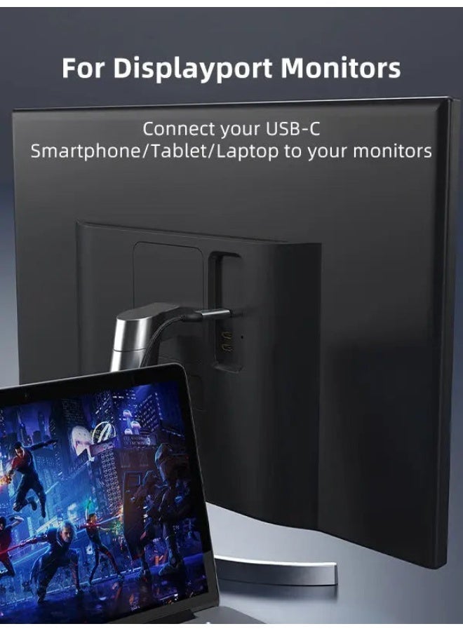 كابل تايم كابل USB-C إلى DisplayPort 1.2 يدعم دقة 4K بمعدل 60 هرتز - Image 2